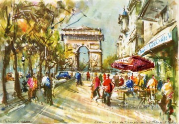 Paisajes Painting - Acuarela de París 6